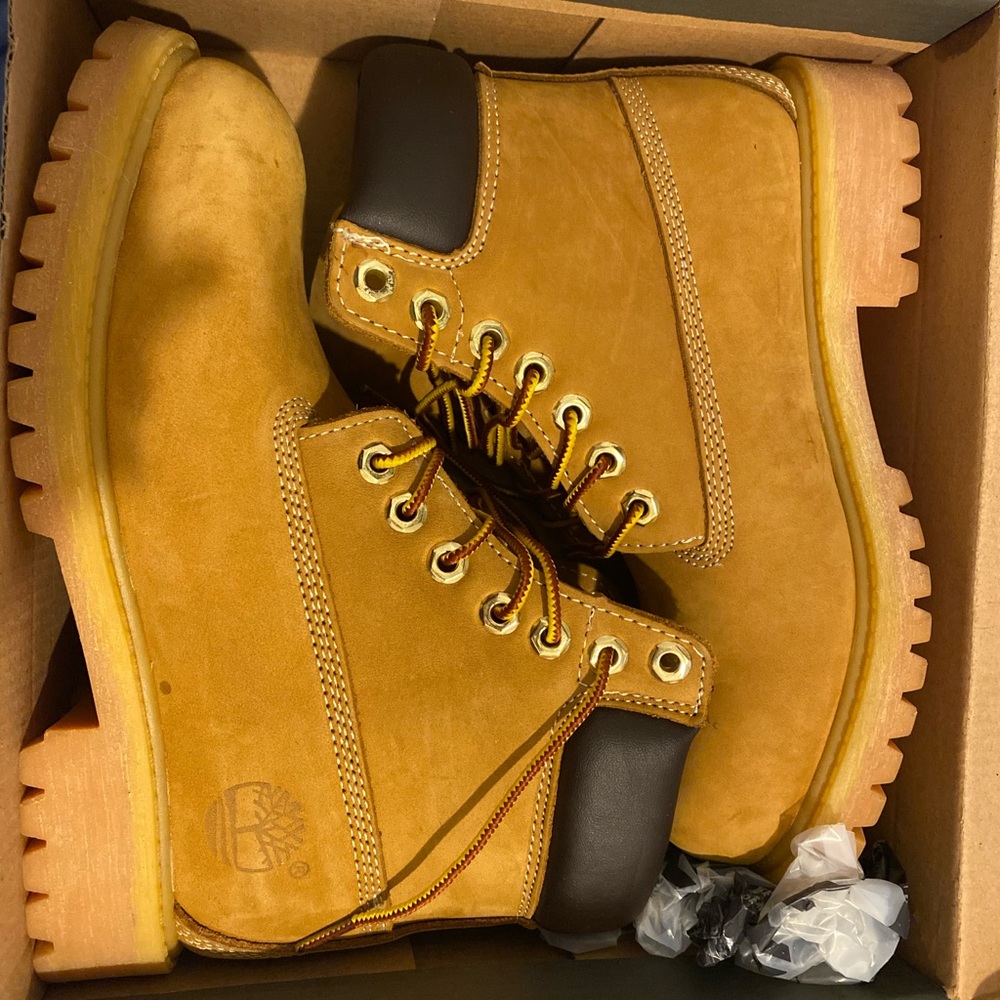 tan Timberland boots